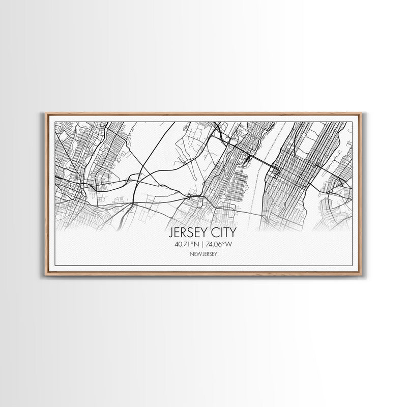 Jersey City Map Wall Art