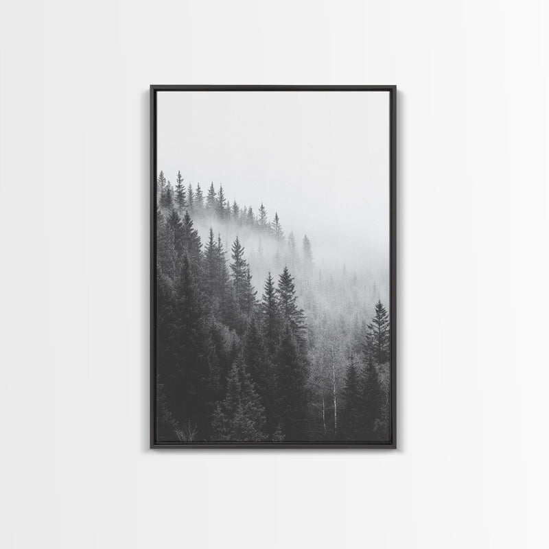Foggy Morning - Misty Forest Canvas Print