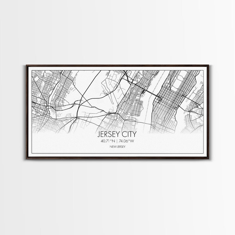 Jersey City Map Wall Art