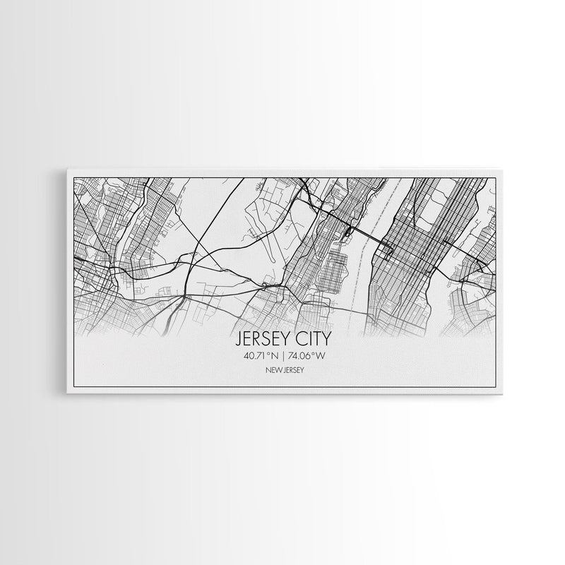 Jersey City Map Wall Art