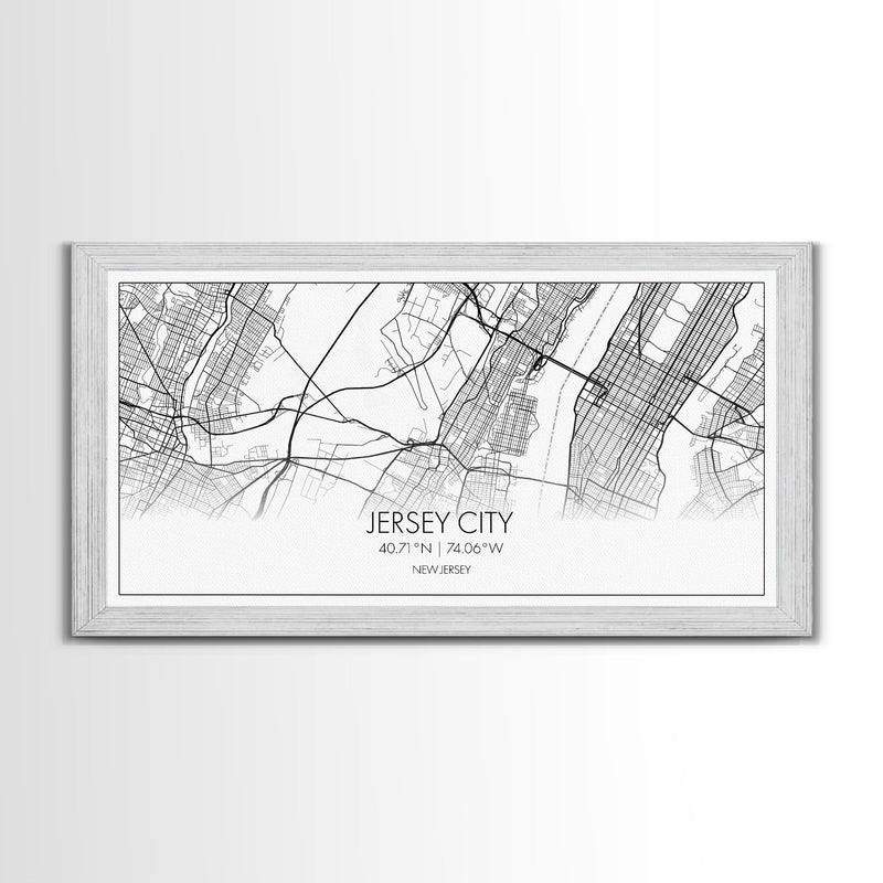 Jersey City Map Wall Art