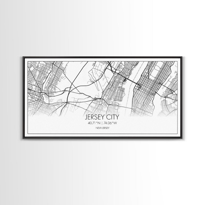 Jersey City Map Wall Art