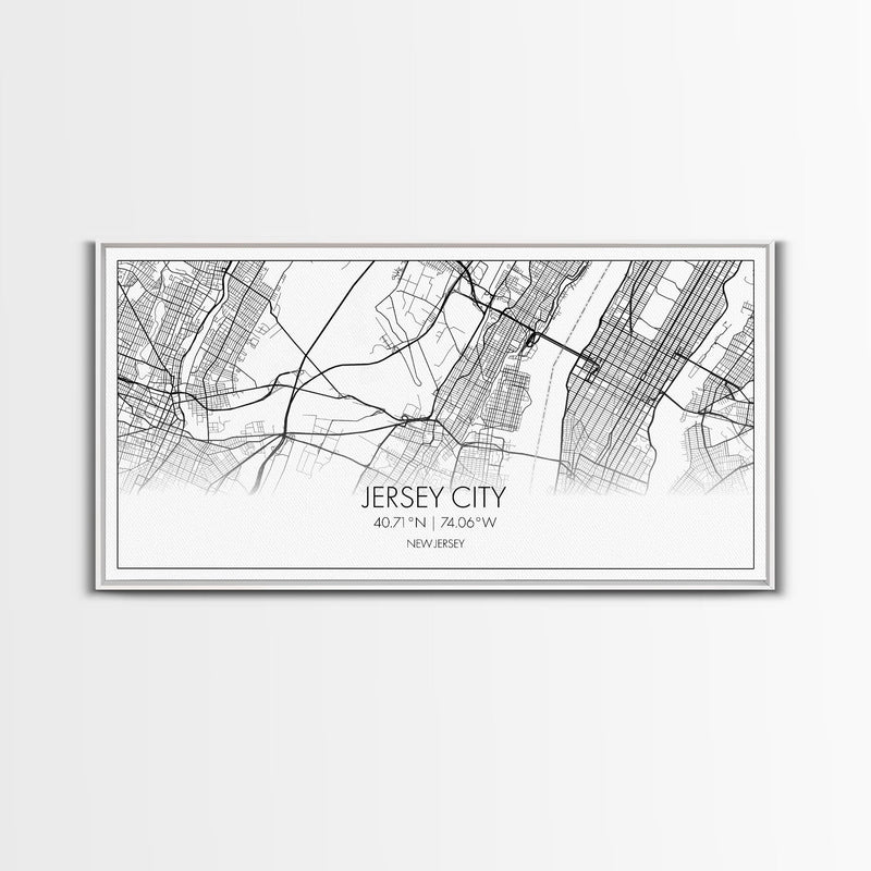Jersey City Map Wall Art
