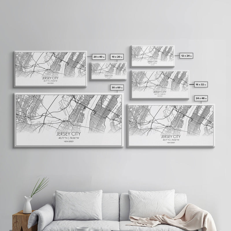Jersey City Map Wall Art