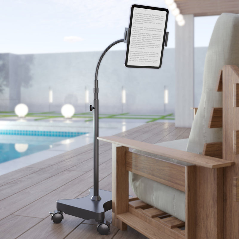LEVO Gooseneck Tablet Floor Stand With Casters