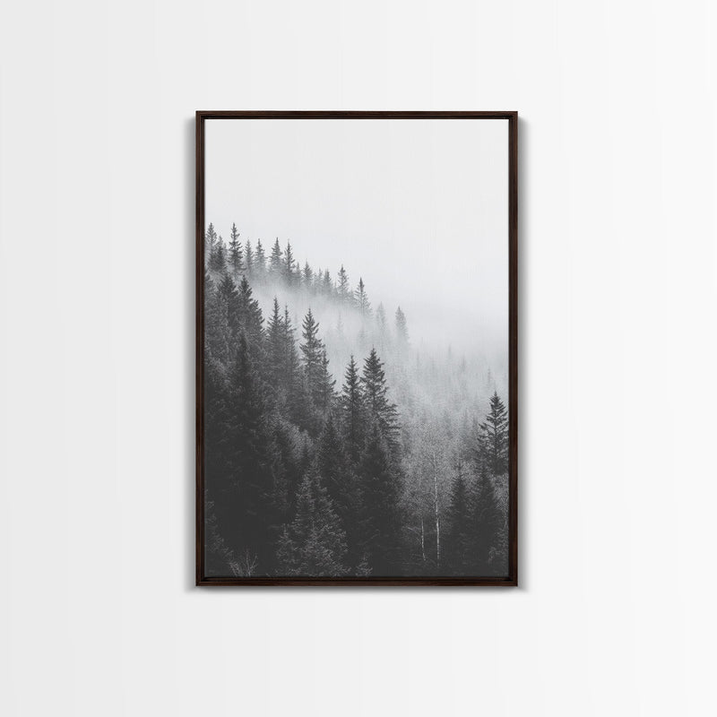 Foggy Morning - Misty Forest Canvas Print