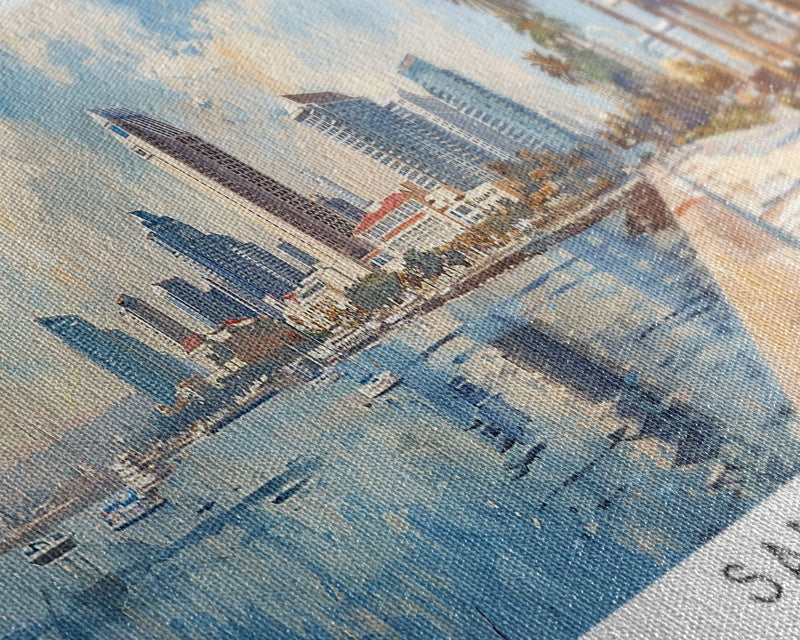 San Diego California Panoramic Canvas Print