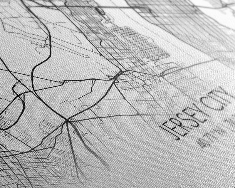 Jersey City Map Wall Art