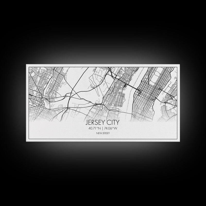 Jersey City Map Wall Art
