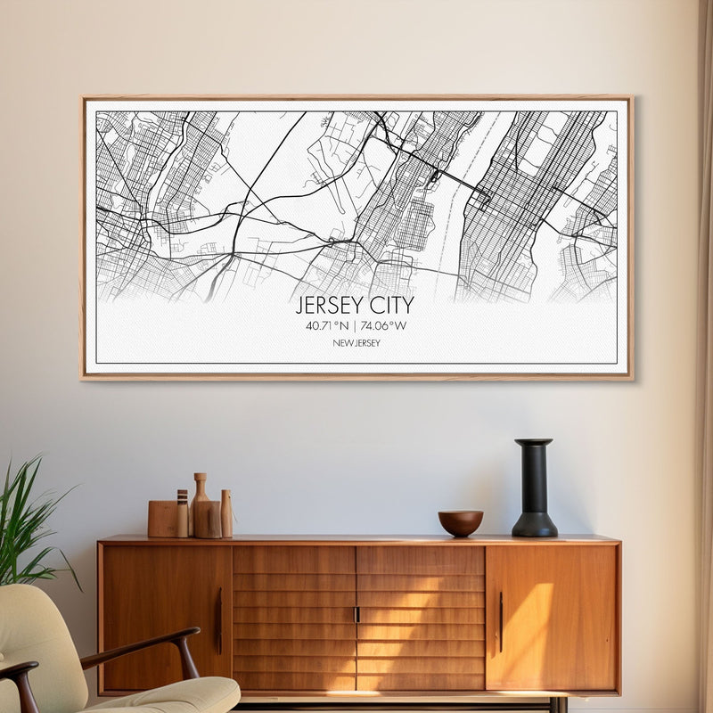 Jersey City Map Wall Art