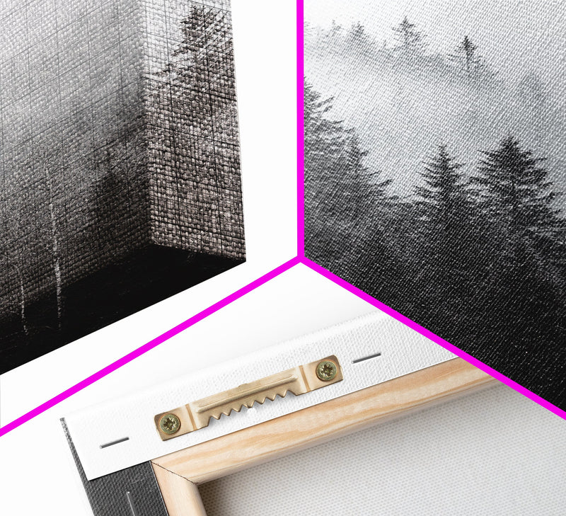 Foggy Morning - Misty Forest Canvas Print