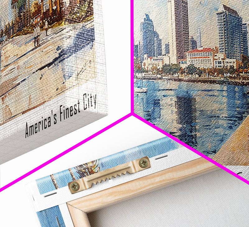 San Diego California Panoramic Canvas Print