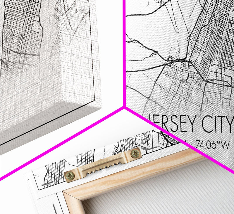 Jersey City Map Wall Art