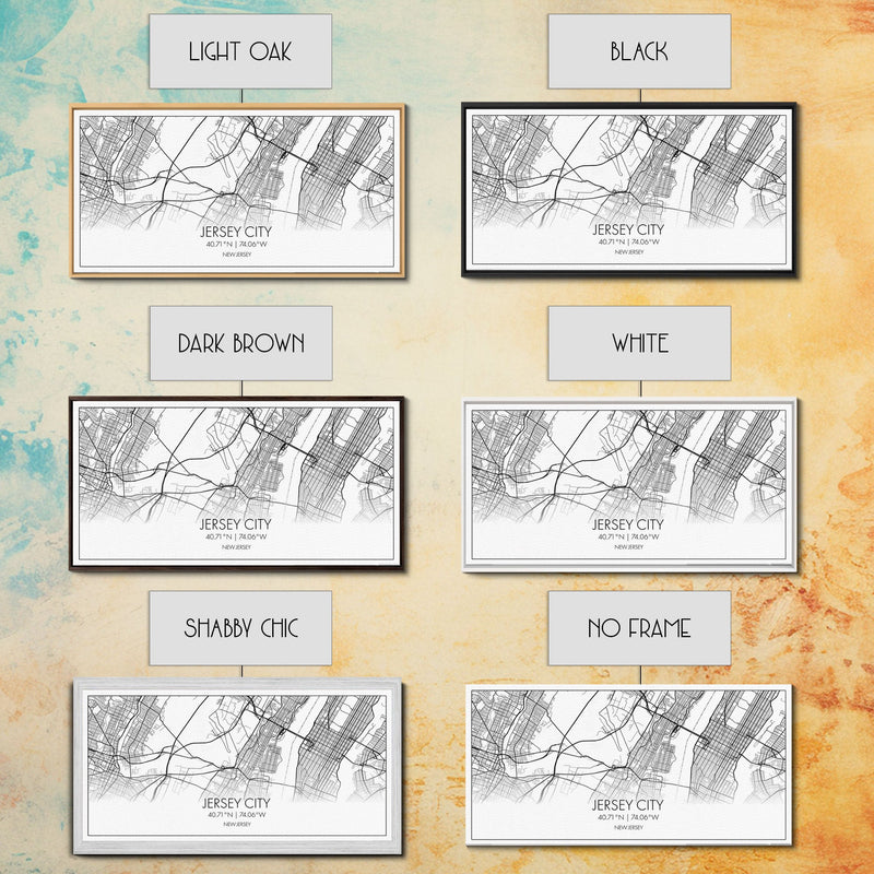 Jersey City Map Wall Art