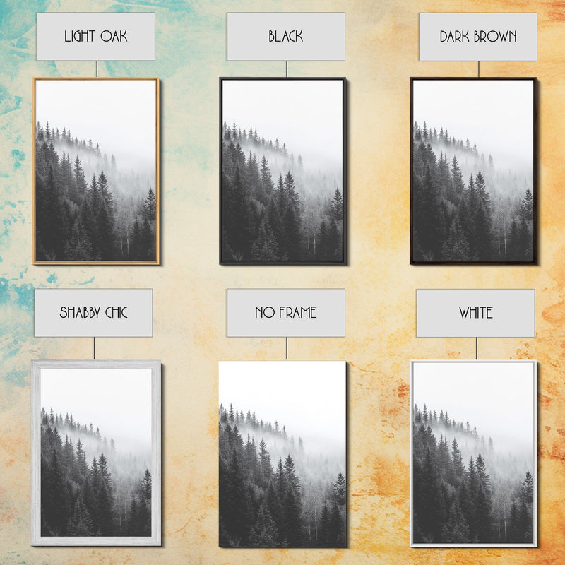 Foggy Morning - Misty Forest Canvas Print